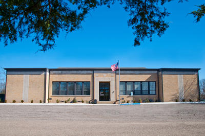 Once the old schoolhouse, the building has been renovated and turned into City Hall
